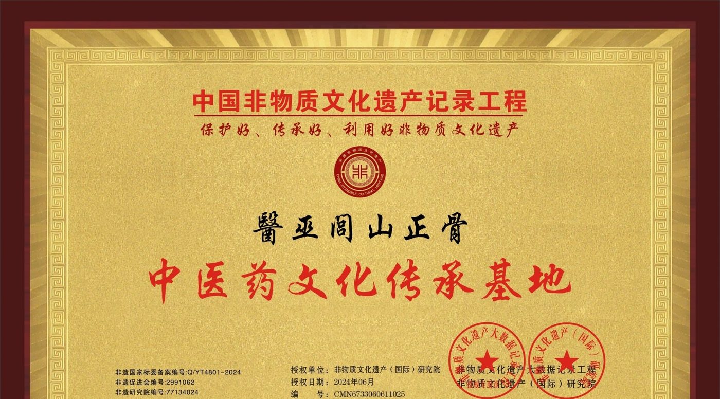 中国非物质文化遗产记录工程 中医药文化传承基地